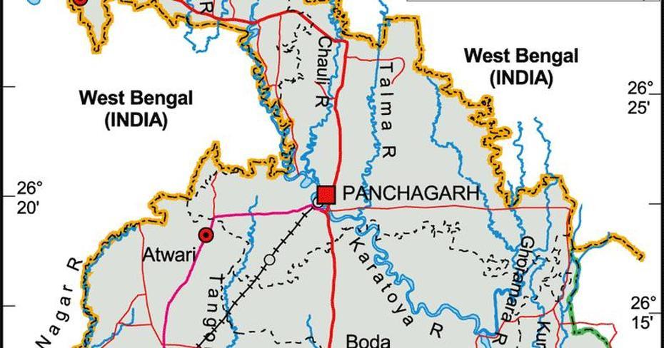 Maps Of Bangladesh: Political Map Of Panchagarh District, Panchānandapur, India, Creative India, India  Design