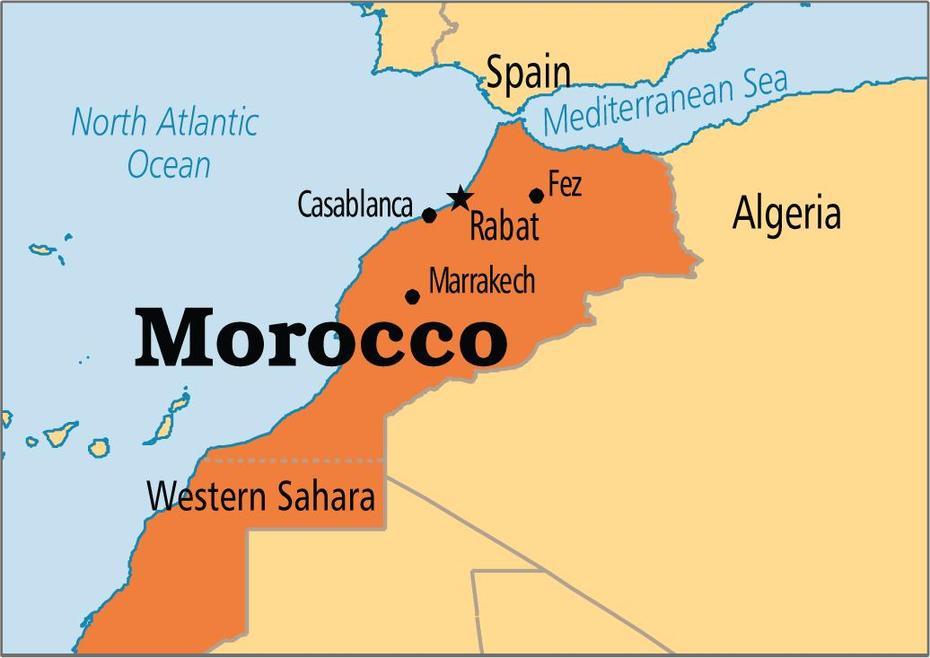 Morocco  With Cities, Morocco World, Maroc, Tamorot, Morocco