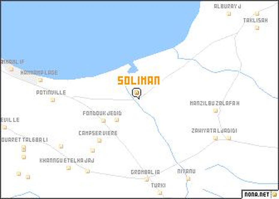 Soliman (Tunisia) Map – Nona, Soliman, Tunisia, Carthage Tunisia, Detailed  Of Tunisia