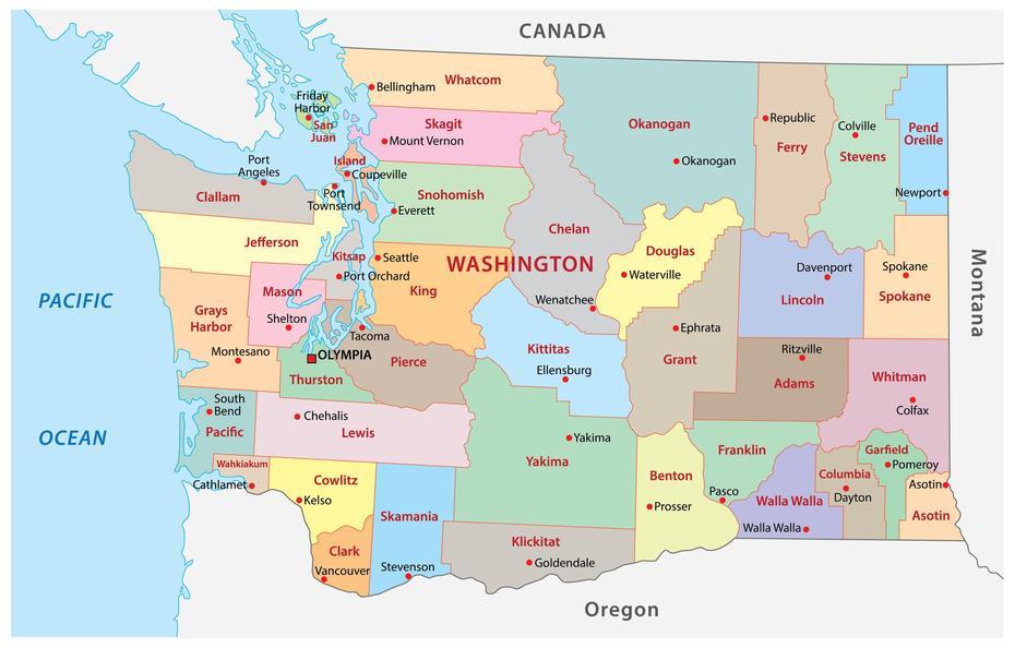 Washington Maps & Facts – World Atlas, Washington, United States, United States  With Capitals, Washington State Geography