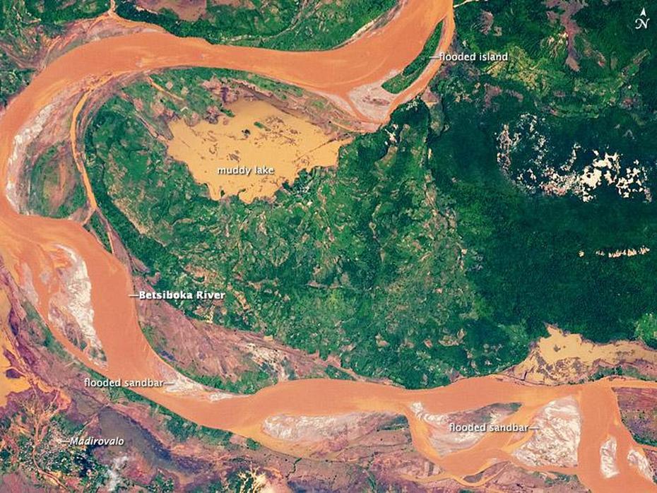 Betsiboka River Floods, Madagascarjanuary 2009 : Image Of The Day, Betsiboka, Madagascar, Bombetoka Bay Madagascar, River Delta  Satellite