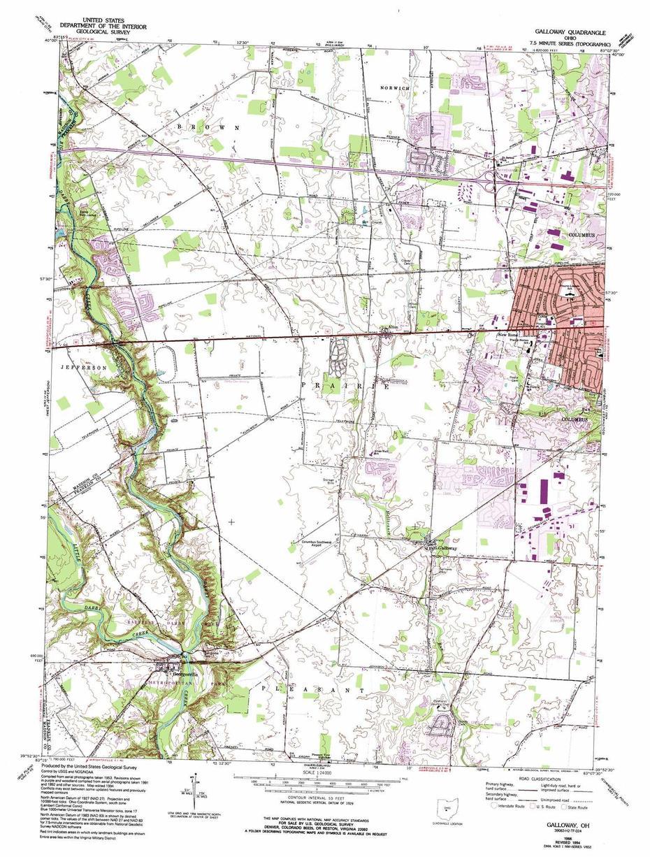 Galloway Topographic Map, Oh – Usgs Topo Quad 39083H2, Galloway, United States, Galloway Nj, Galloway Oh