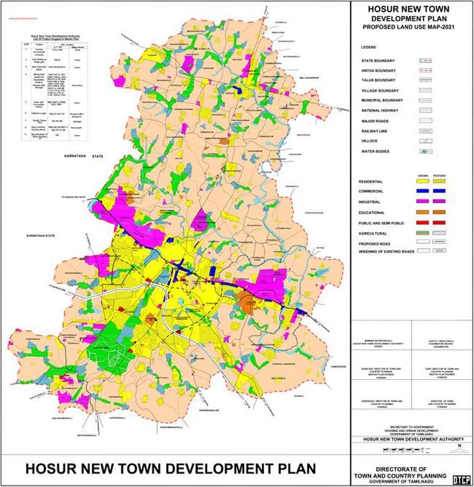 Hosur New Town Development Plan Map Pdf Download – Master Plans India, Hosūr, India, Hosur  Airport, Hosur Tamil  Nadu