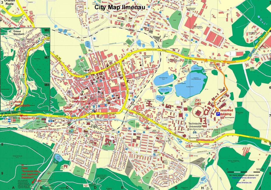 Ilmenau City Map – Ilmenau Germany  Mappery, Ilmenau, Germany, Germany City, Tu Ilmenau