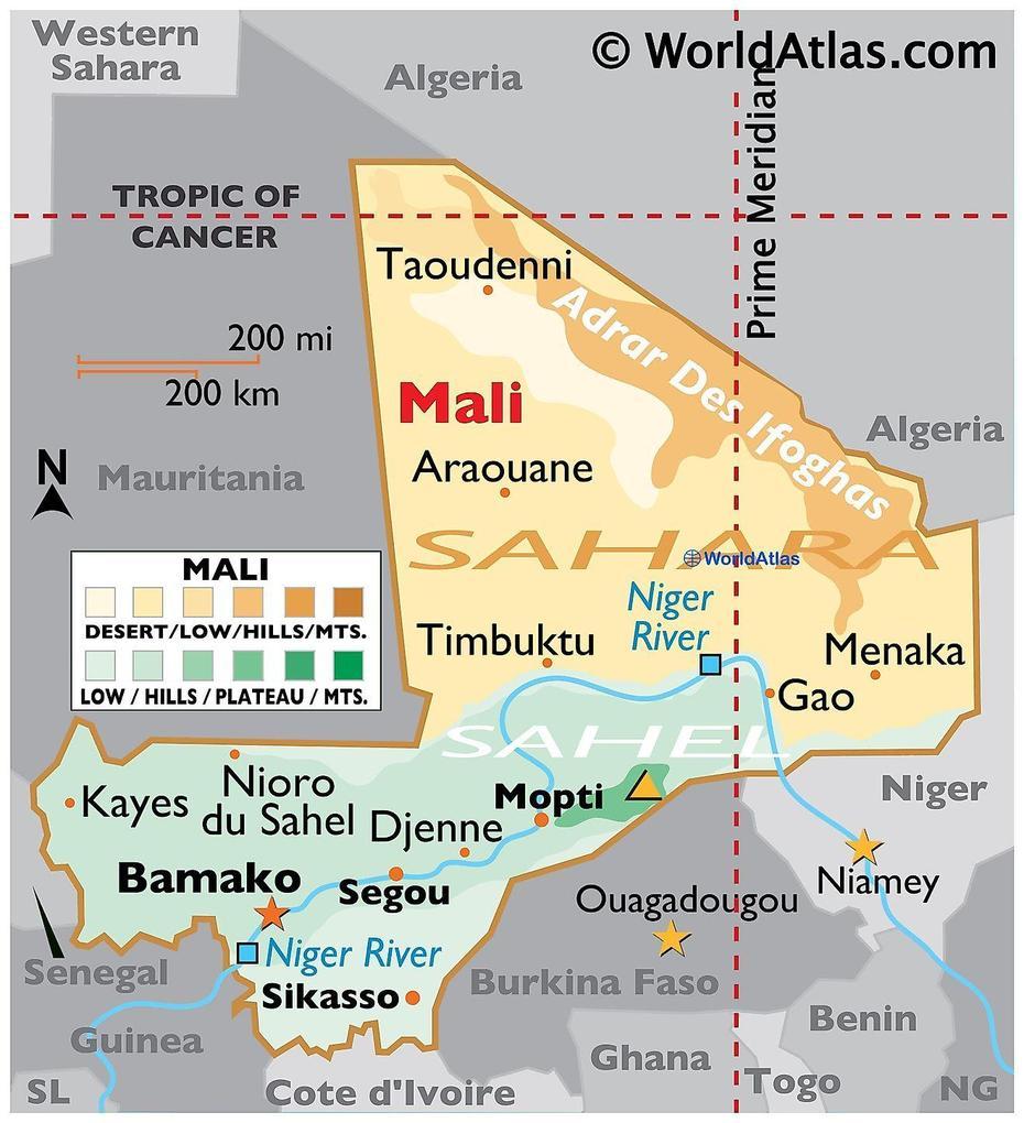 Mali On World, Gao, World Atlas, San, Mali