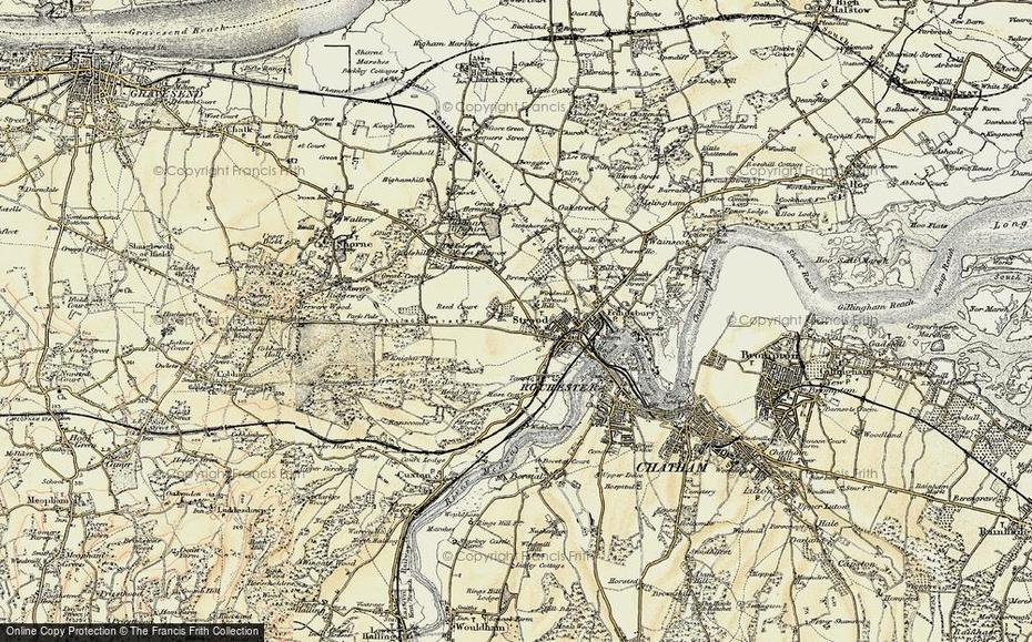 Map Of Strood, 1897-1898 – Francis Frith, Strood, United Kingdom, Medway Kent, Location