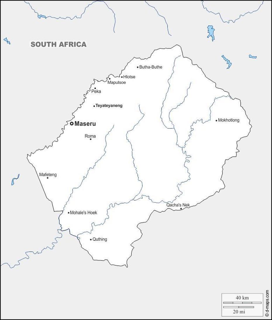 Maputsoe Lesotho – Map Of Maputsoe Lesotho (Southern Africa – Africa), Maputsoe, Lesotho, Roma Lesotho, Pitseng Lesotho