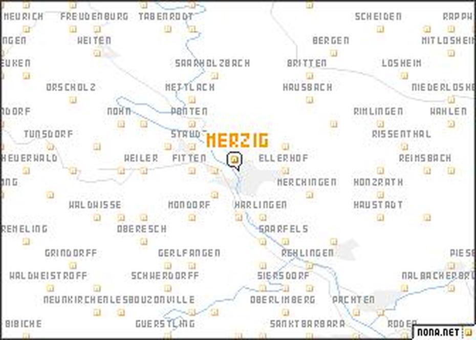 Merzig (Germany) Map – Nona, Merzig, Germany, Mosbach, Germany  1850