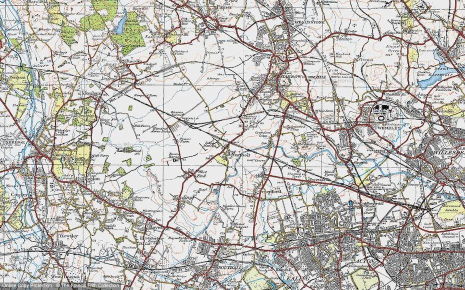 Old Maps Of Northolt, Greater London – Francis Frith, Northolt, United Kingdom, Harrow London, Polish War  Memorial