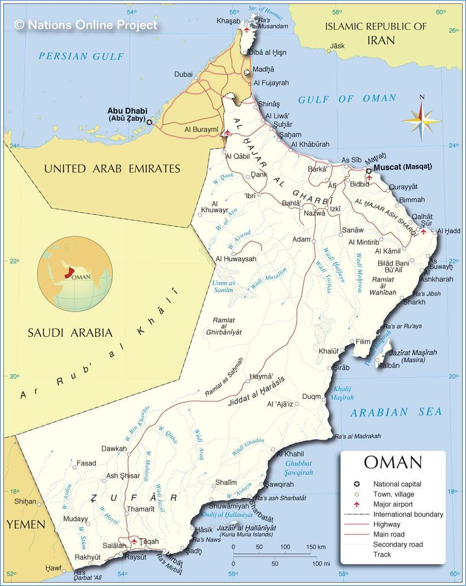 Oma Mapa Cidades, Masqaţ, Oman, Oman Asia, Oman  Detailed