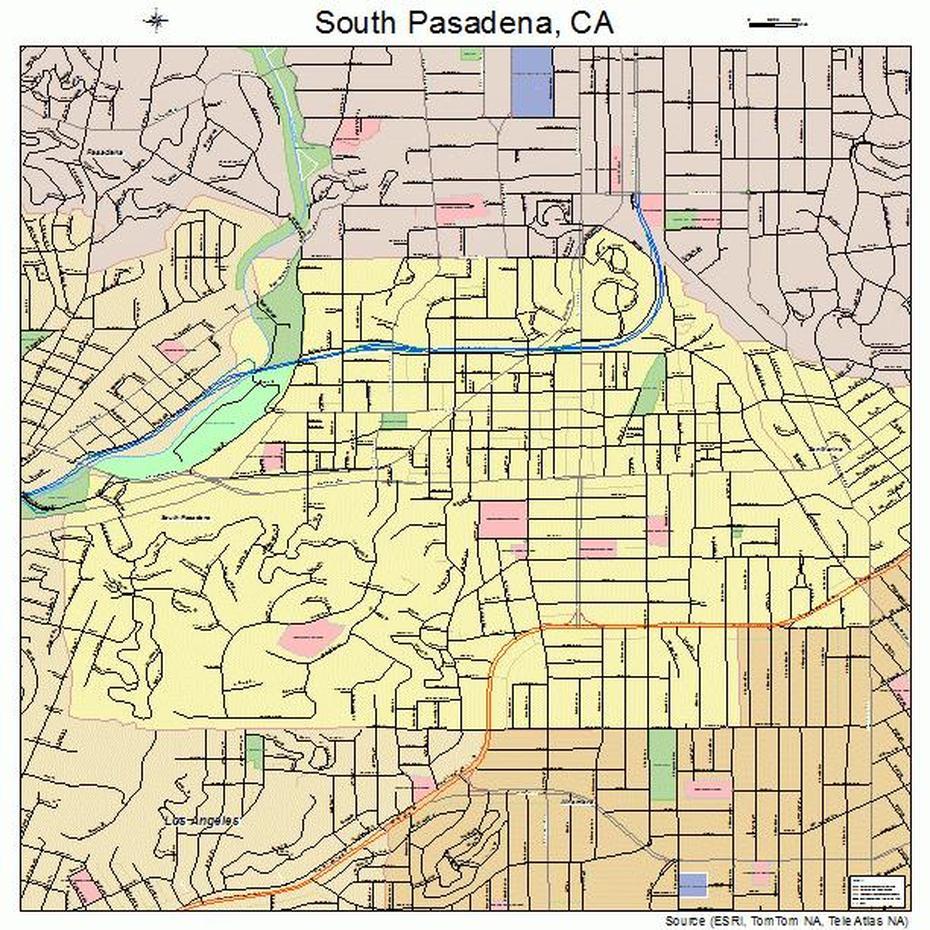 South Pasadena California Street Map 0673220, South Pasadena, United States, United States Canada, Old United States