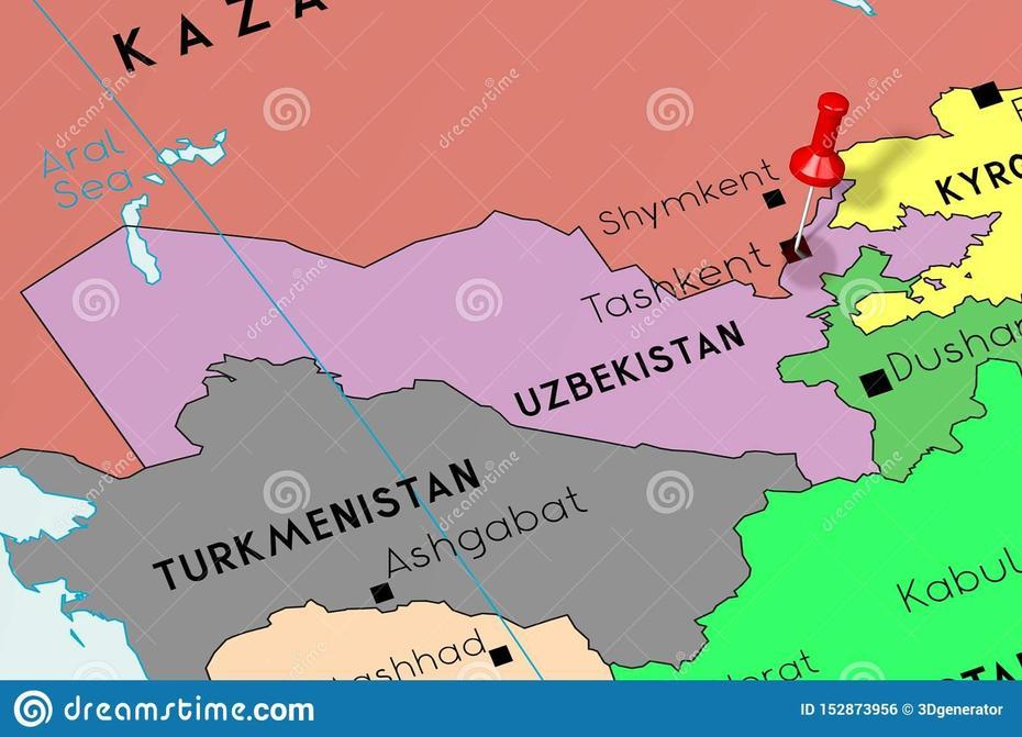 Uzbekistan, Tashkent – Capital City, Pinned On Political Map Stock …, Tashkent, Uzbekistan, Tashkent City, Tashkent World