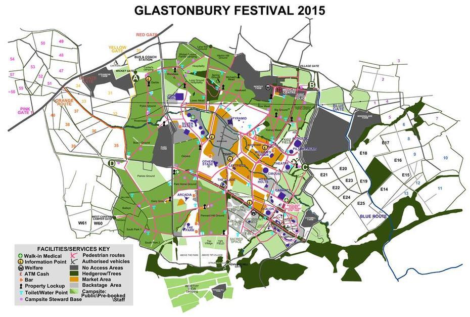 2015 Glastonbury Festival Map : Glastonbury_Festival, Glastonbury, United States, Glastonbury Tor, Glastonbury Uk