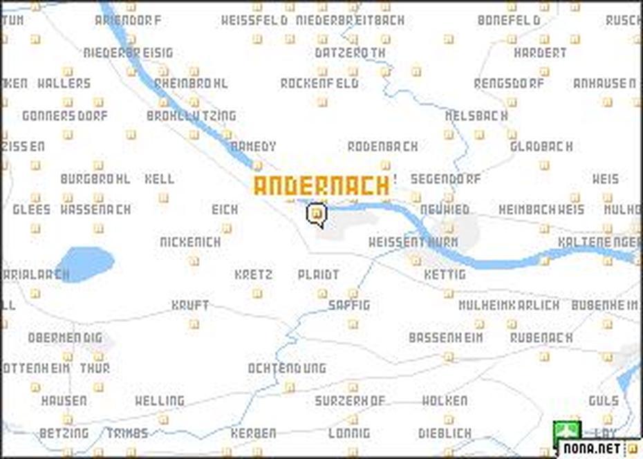 Andernach (Germany) Map – Nona, Andernach, Germany, The Rhine River Germany, Andernach Geyser
