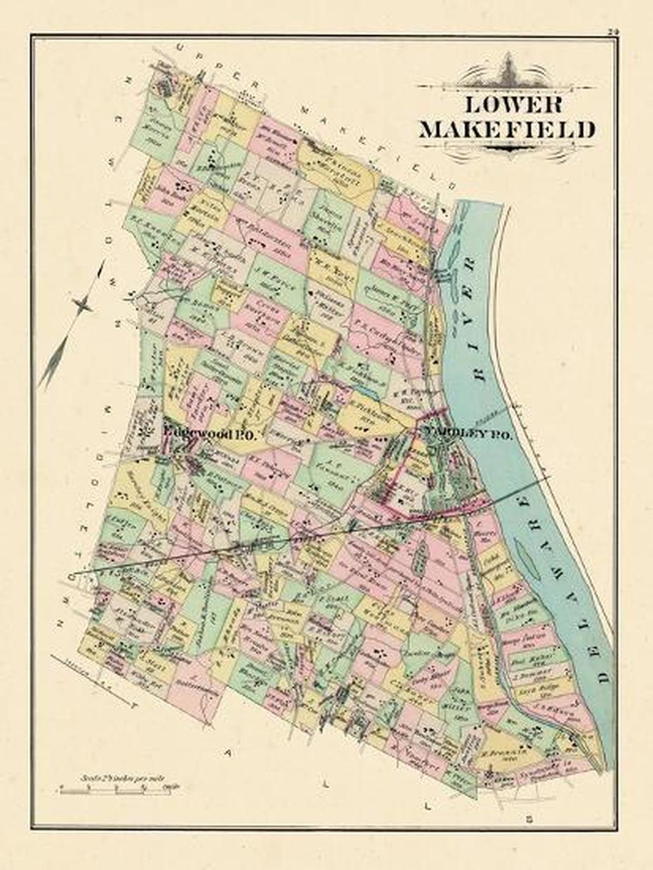 B”1891, Lower Makefield Township, Yardley, Edgewood, Pennsylvania …”, Lower Makefield, United States, Lower 48 States, Us  1850 United States