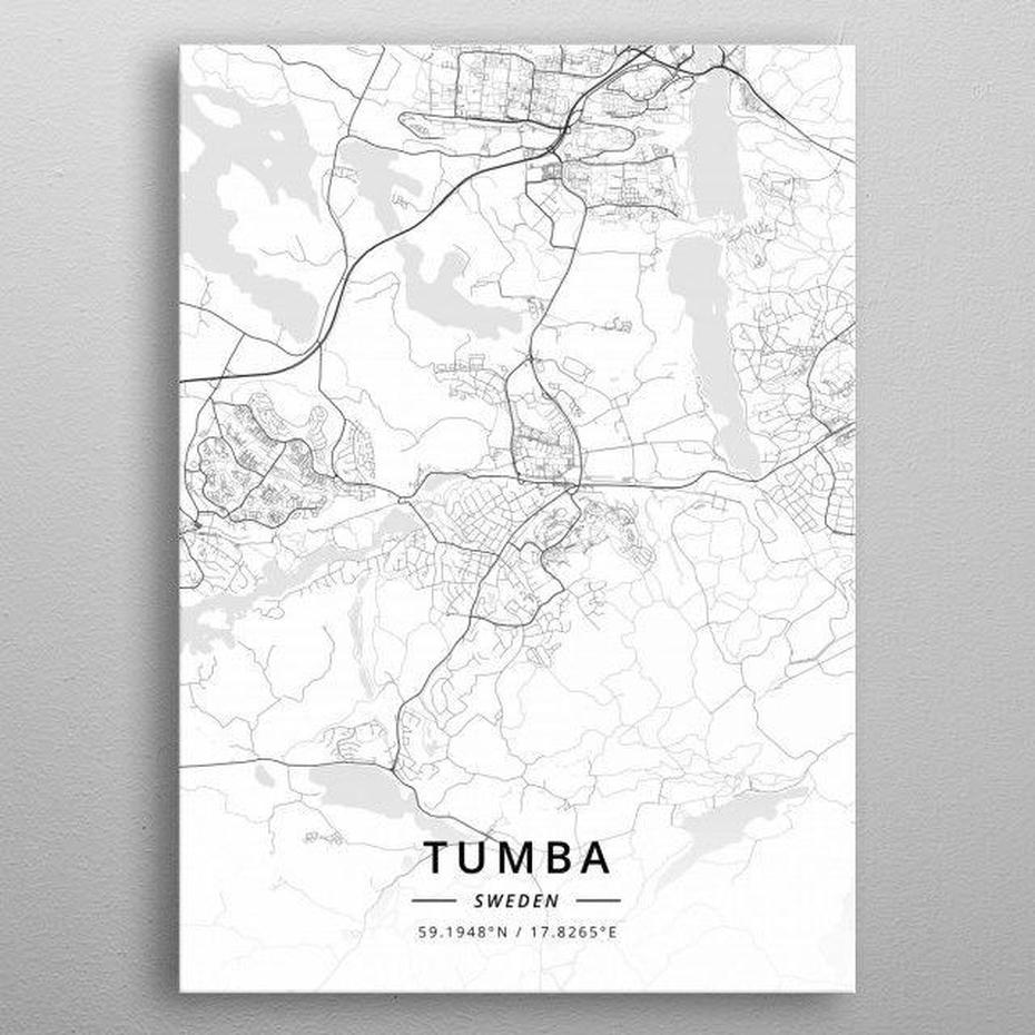 B”Tumba, Sweden Poster By Designer Map Art | Displate | Posters Art …”, Tumba, Sweden, Homes In Stockholm Sweden, Sweden Lakes