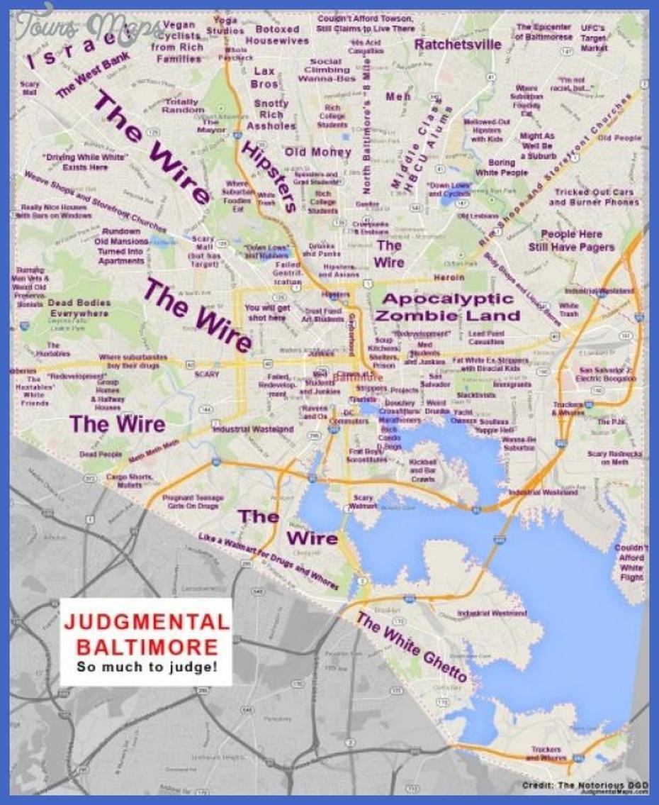 Baltimore Map – Toursmaps, Baltimore, United States, Baltimore Street, Washington Dc Baltimore Area