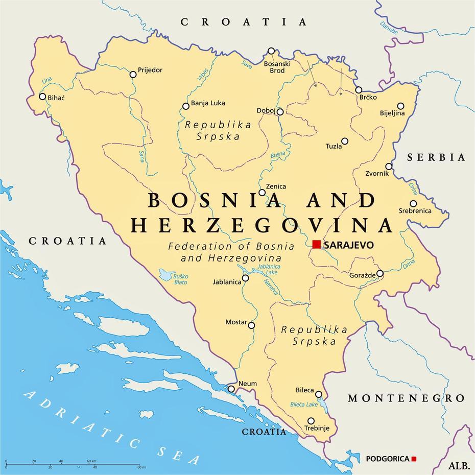 Bosnia & Herzegovina Maps | Printable Maps Of Bosnia & Herzegovina For …, Bosanska Krupa, Bosnia And Herzegovina, Bih, Bosnia Rivers