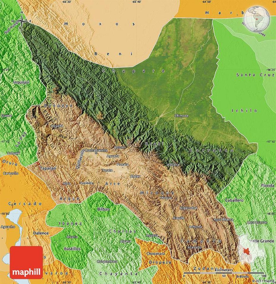 Chapare Bolivia, Blank  Of Bolivia, Satellite , Cochabamba, Bolivia