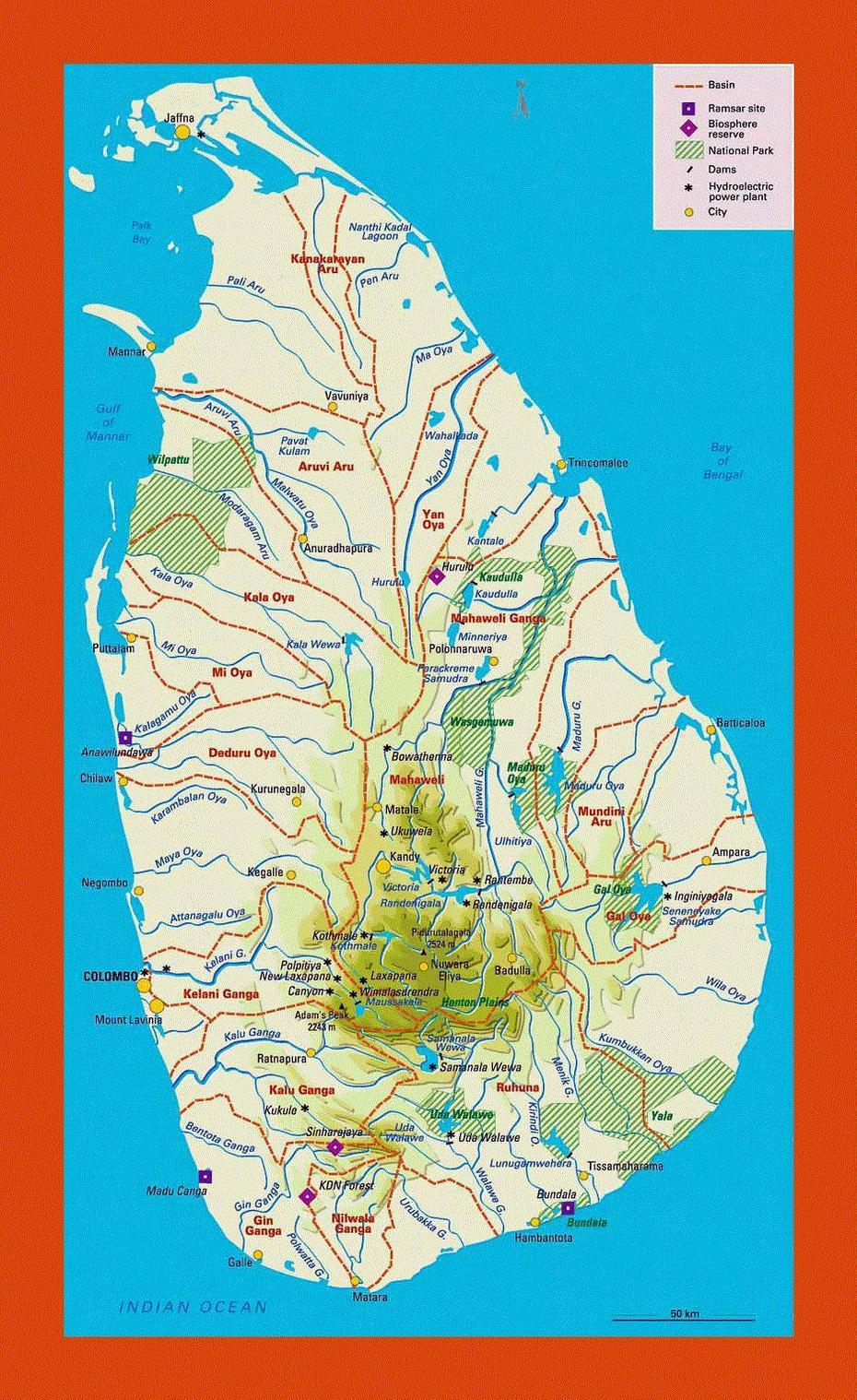 Elevation And Travel Map Of Sri Lanka | Maps Of Sri Lanka | Maps Of …, Hakmana, Sri Lanka, Sri Lanka A, Island Of Sri Lanka On A