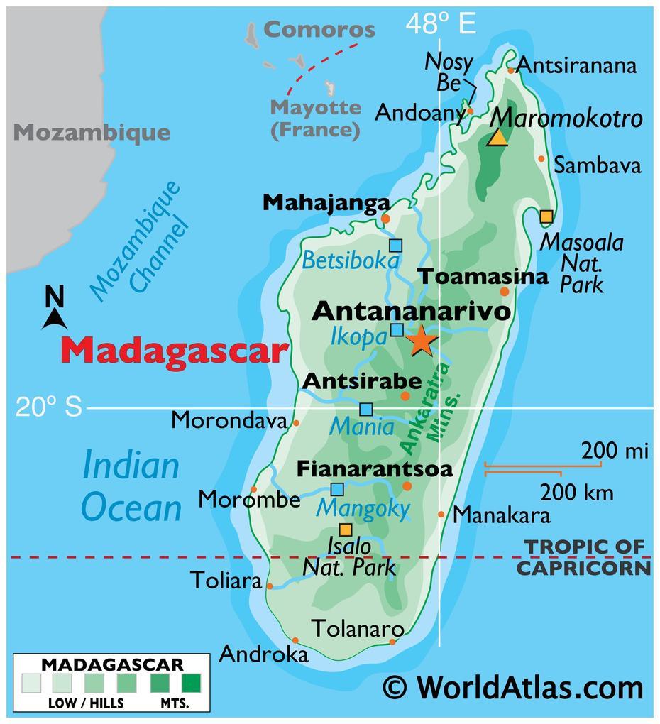 Geography Of Madagascar, Landforms – World Atlas, Ambinanisakana, Madagascar, Madagascar Island, Madagascar On World