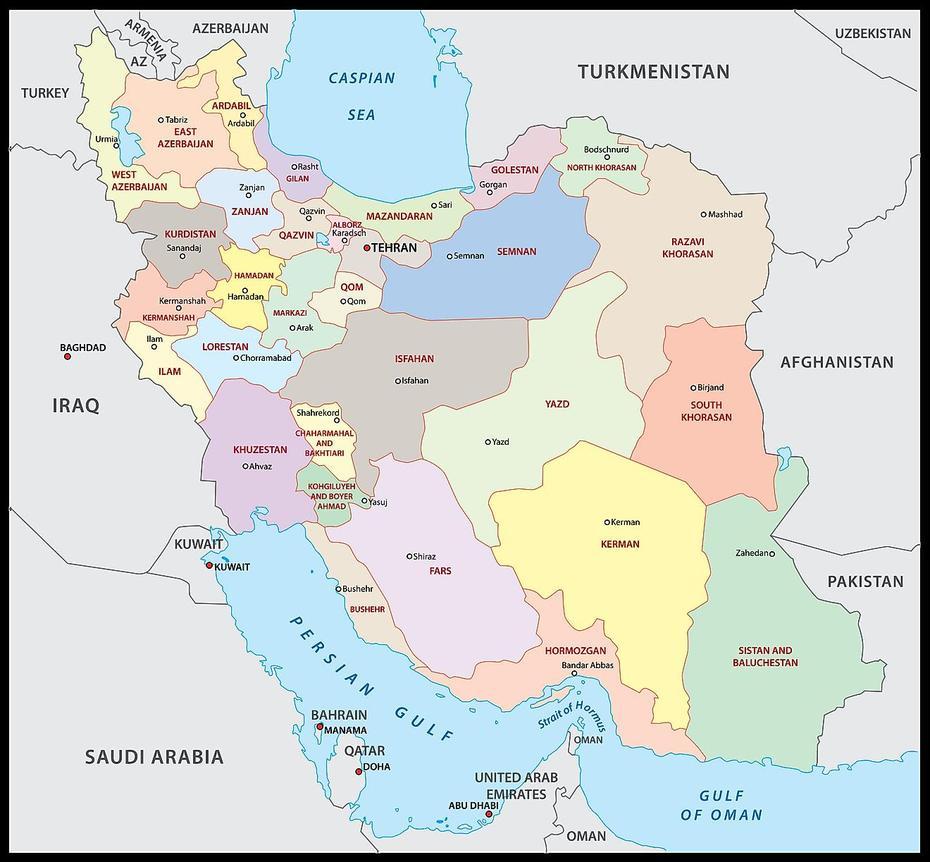 Iran Maps & Facts – World Atlas, Eshtehārd, Iran, Iran  Outline, Iran City