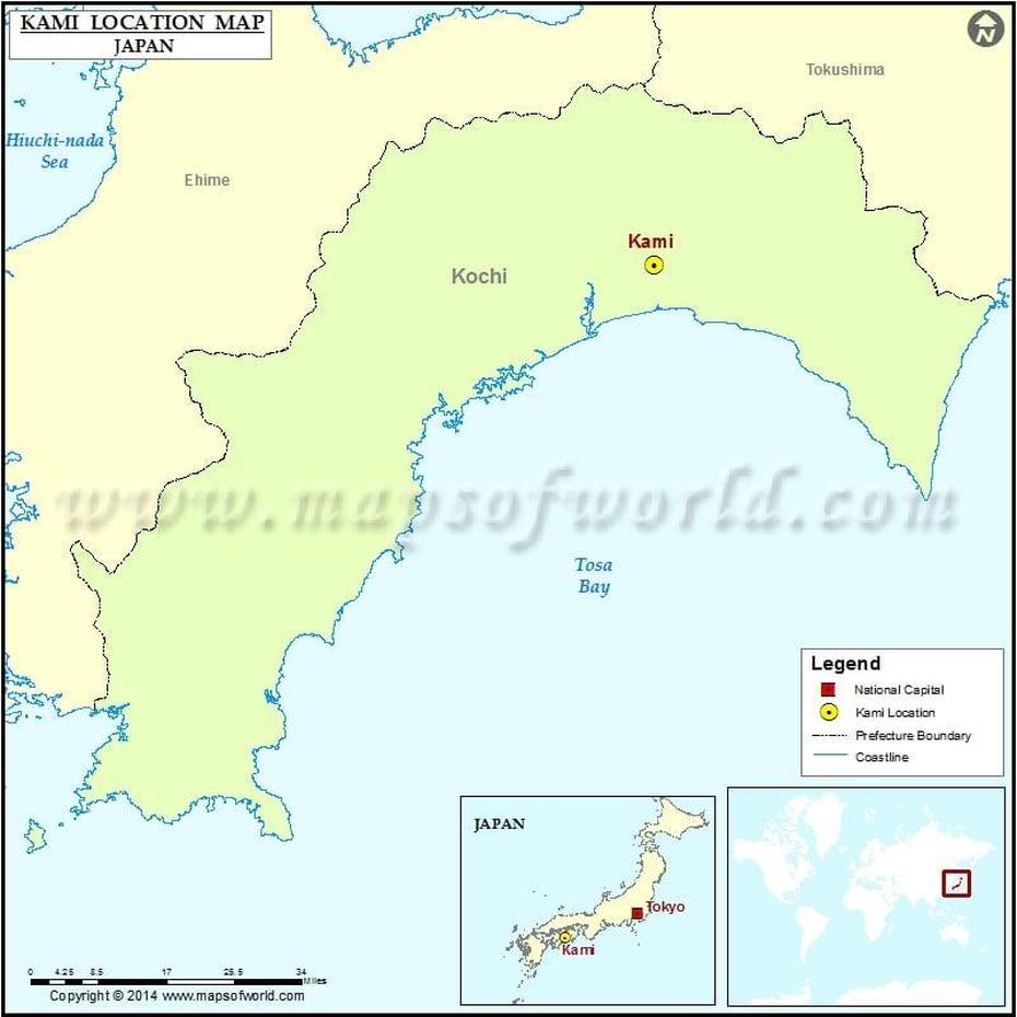 Where Is Kami | Location Of Kami In Japan Map, Kami, Japan, Kami Spirits, Kami God