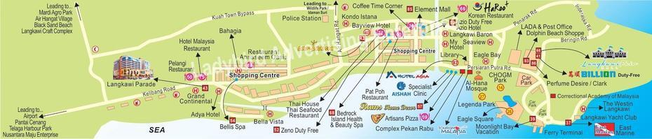 Langkawi Hotspot: Langkawi Map, Kuah, Malaysia, Sibu, Malaysia Physical