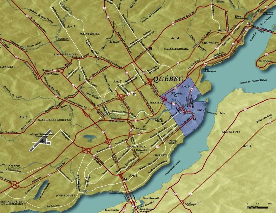 Large Quebec City Maps For Free Download And Print | High-Resolution …, Quebec City, Canada, Quebec In Canada, Quebec City Location