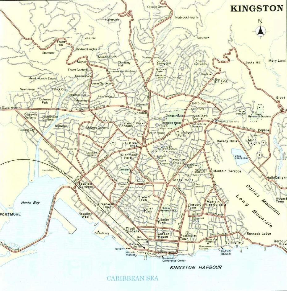 Map Of Kingston Jamaica Neighborhoods – Map Of Kingston Jamaica …, Kingston, Jamaica, Mandeville Jamaica, City Of Kingston Jamaica