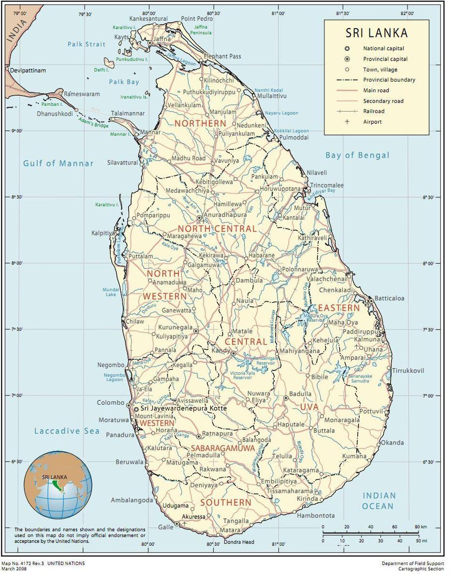 Map Of Sri Lanka., Colombo, Sri Lanka, Kalpitiya Sri Lanka, Colombo City