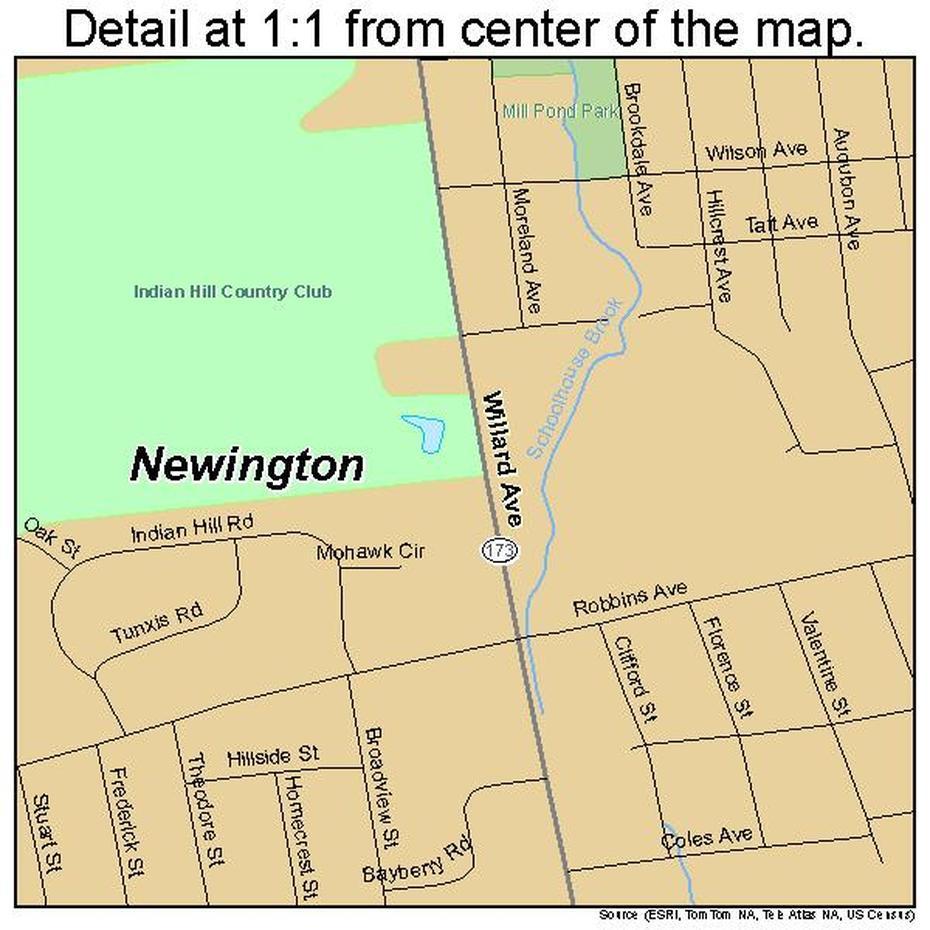 Newington Connecticut Street Map 0952210, Newington, United States, Portsmouth Nh, Street  Bristol Ct