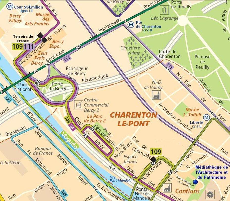 Plan De Charenton-Le-Pont – Voyages – Cartes, Charenton-Le-Pont, France, Pont De Paris, Seine France