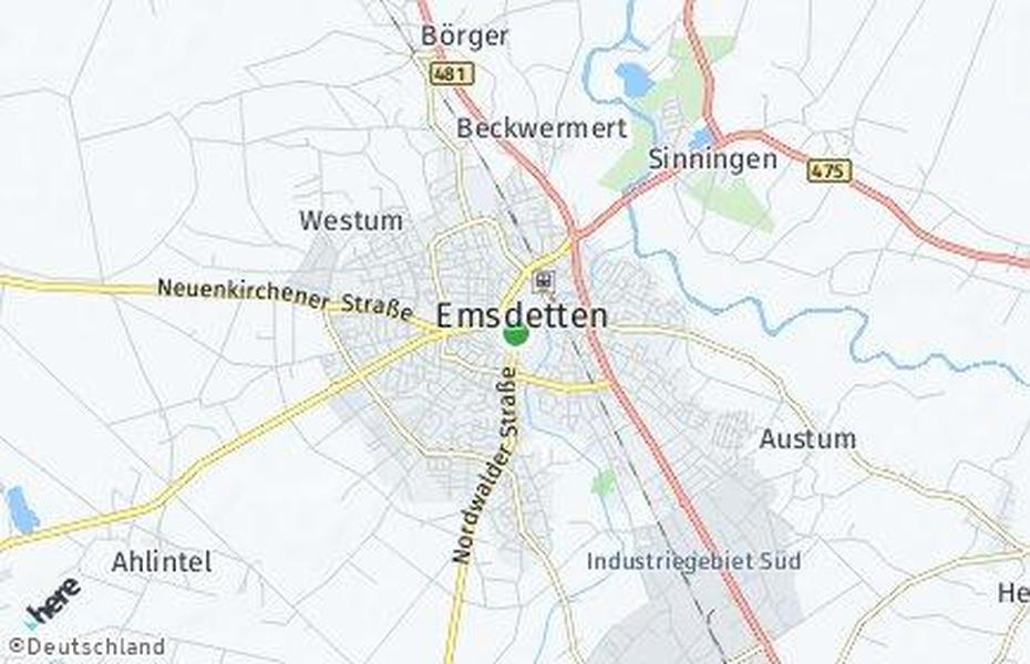 Plz Emsdetten – Postleitzahl 48282, Emsdetten, Germany, Friedberg Germany, Germany Topographic