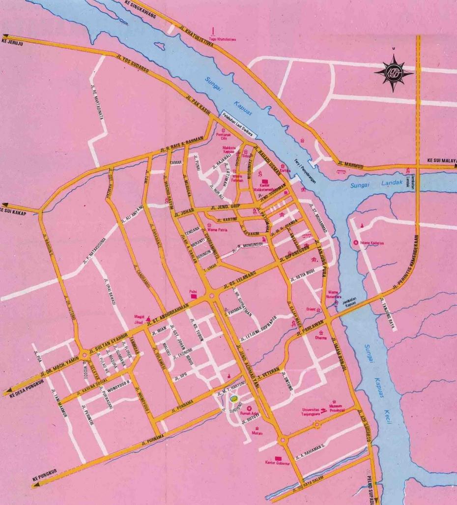 Pontianak Map, Pontianak, Indonesia, Pontianak Kalimantan Barat, Bogor