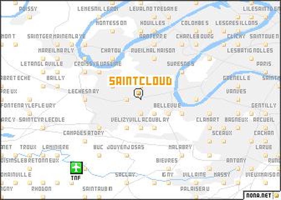 Saint-Cloud (France) Map – Nona, Saint-Cloud, France, Parc De Saint Cloud, St. Cloud France