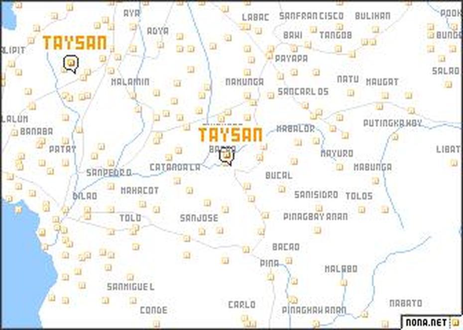 Taysan (Philippines) Map – Nona, Taysan, Philippines, Taysan Legazpi, Of Ibaan Batangas