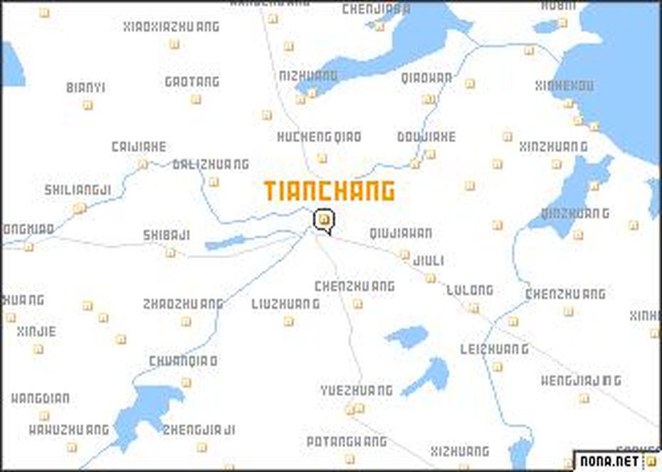 Tianchang (China) Map – Nona, Tianchang, China, China  Colored, North China