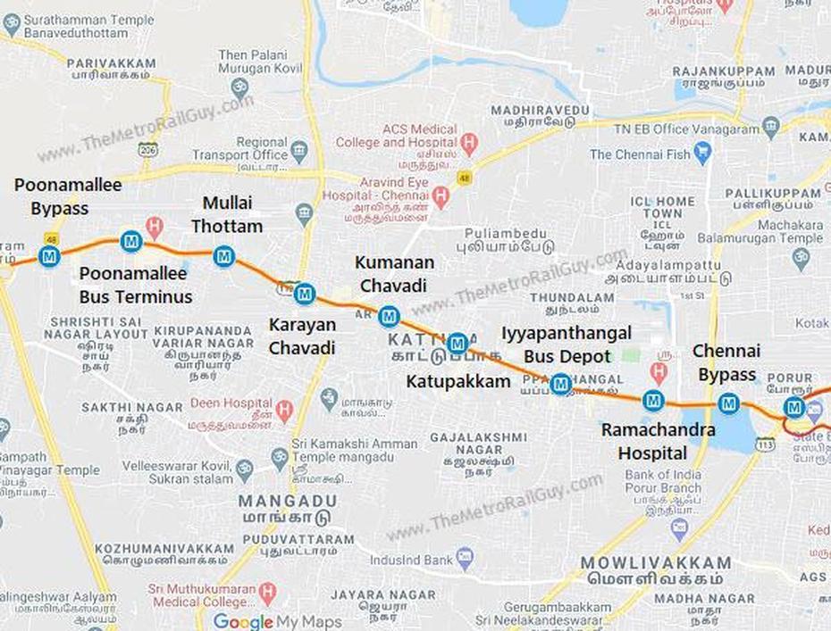 Cmrl Invites Bids For Chennai Metros Porur  Poonamallee Section – The …, Porur, India, Porur, India