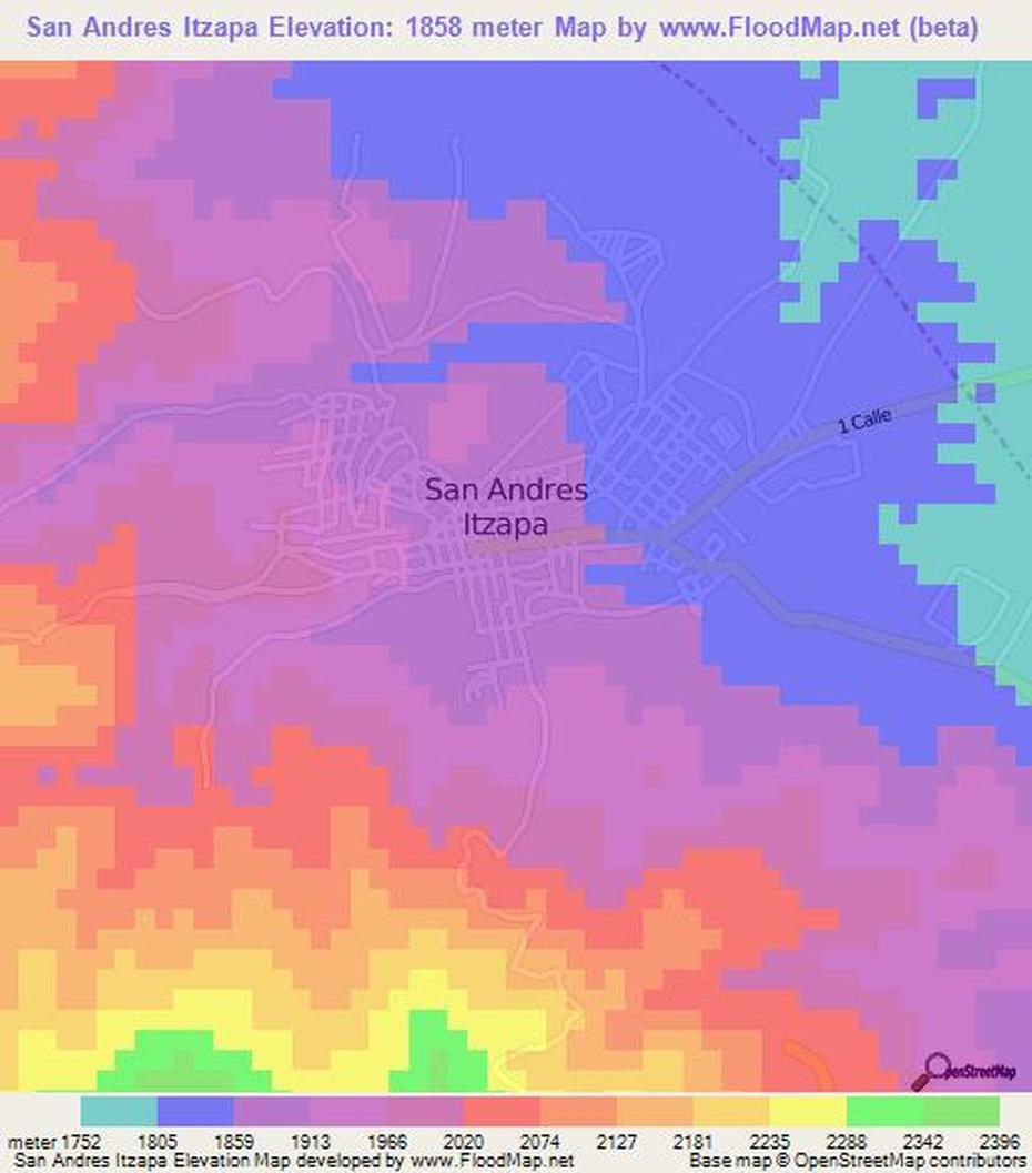 Elevation Of San Andres Itzapa,Guatemala Elevation Map, Topography, Contour, San Andrés Itzapa, Guatemala, Flores Guatemala, Guatemala Vector