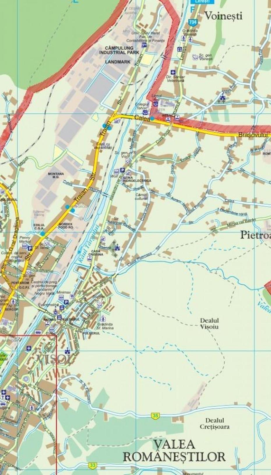 Harta Municipiului Campulung Muscel Ag – Sipci De Plastic, Câmpulung, Romania, Tuzi  Montenegro, Greater Romania