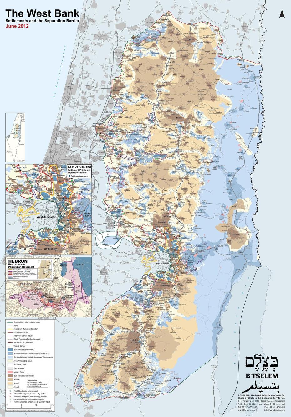 Hi-Res Map Of The Occupied West Bank (2012), Including Settlements …, Az̧ Z̧Āhirīyah, West Bank, Flagstaff, Arizona State  Outline
