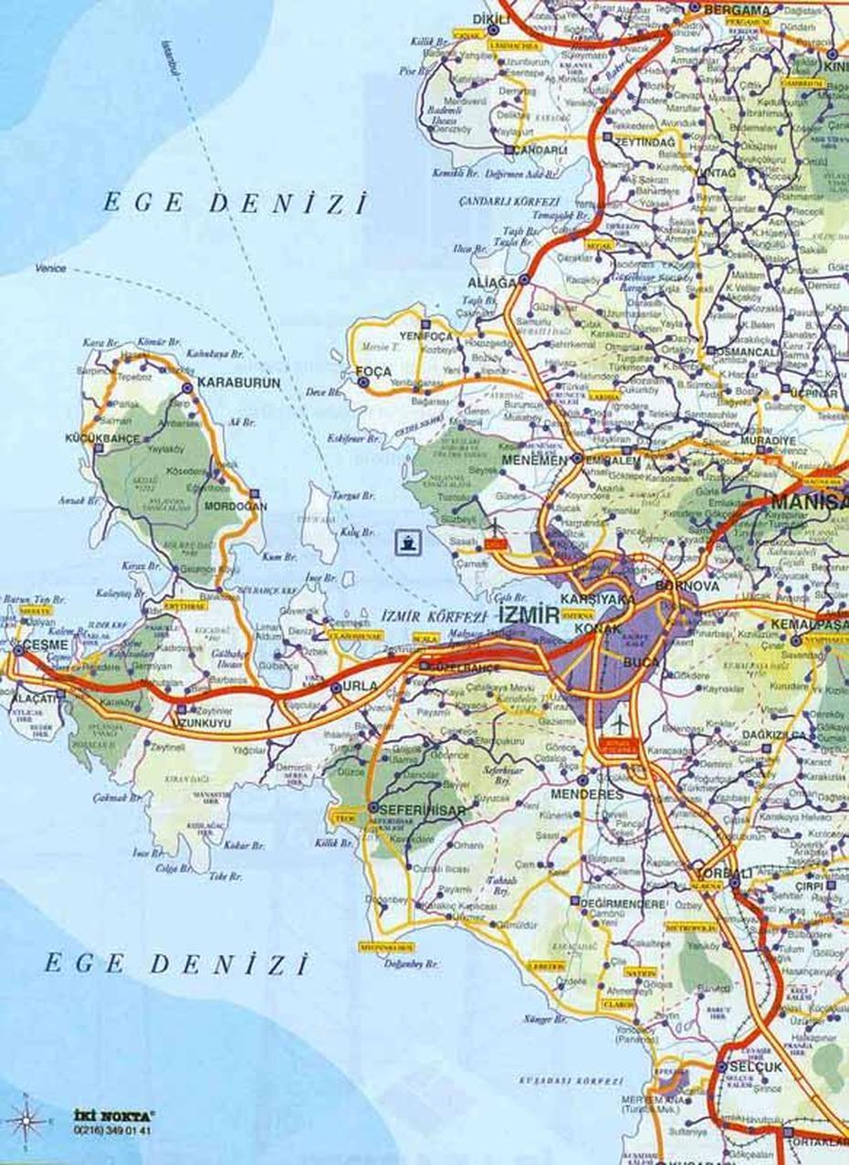 Izmir Map, İZmir, Turkey, Ancient Turkey, Turkey In Europe