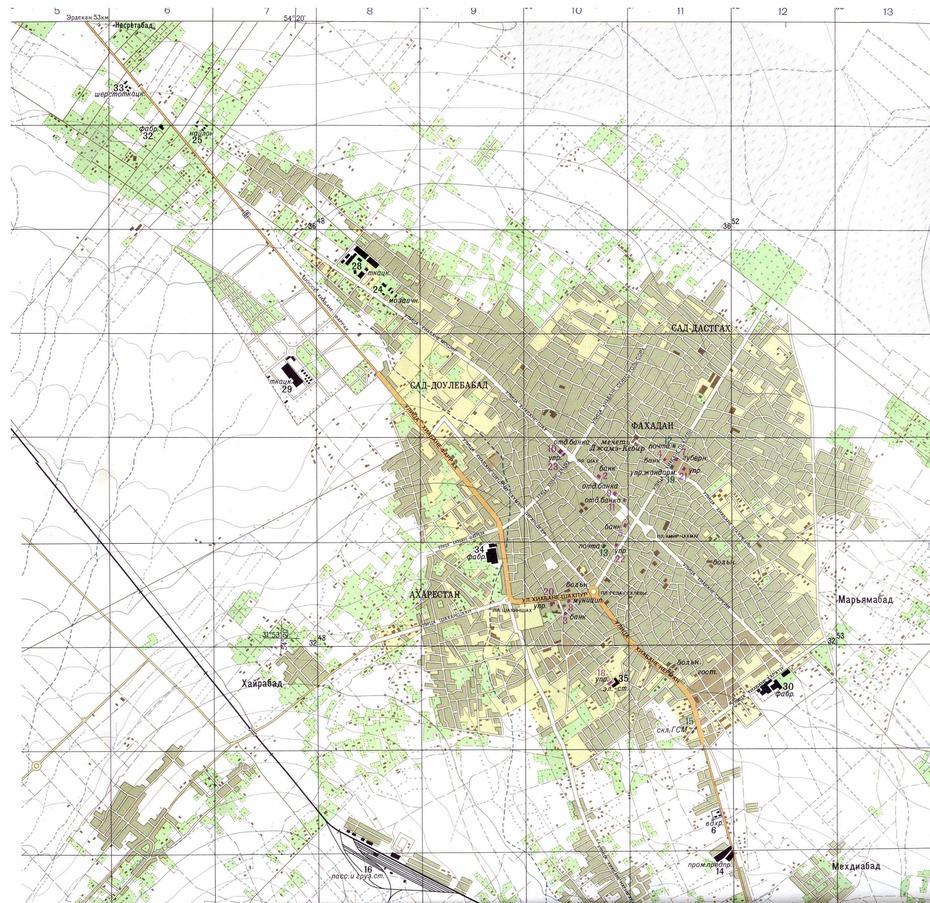 Large Yazd City Map, Yazd, Iran, Iran Architecture, Yazd City