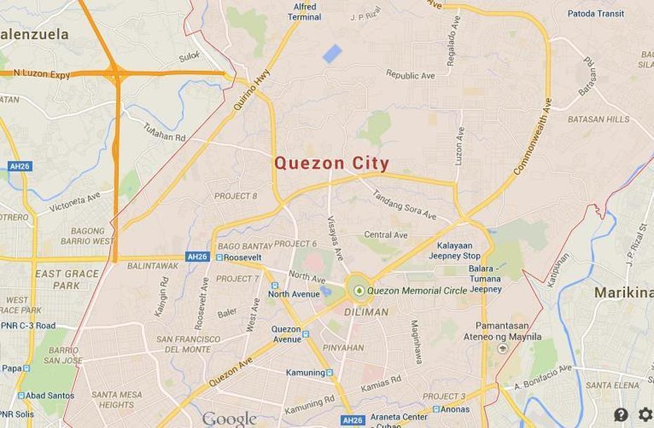 Map Of Quezon City, Quezon City, Philippines, Of Quezon City, Paranaque Philippines