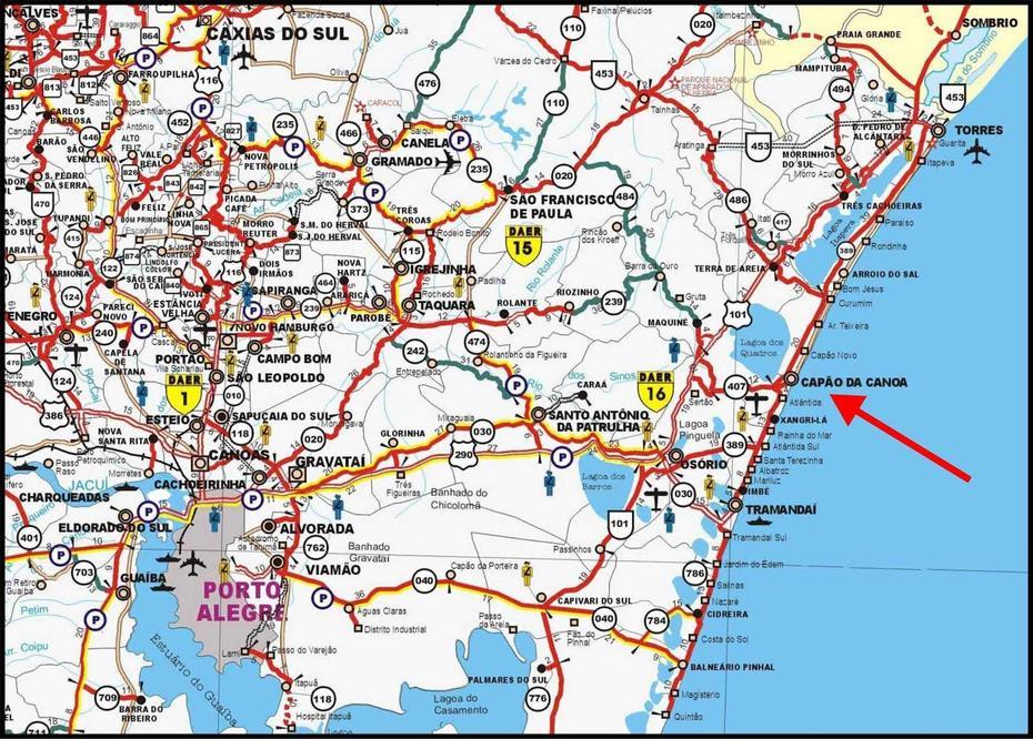 Mapas De Capao Da Canoa – Rs | Mapasblog, Capão Da Canoa, Brazil, Capao Da Canoa Brasil, Casa Das Canoas