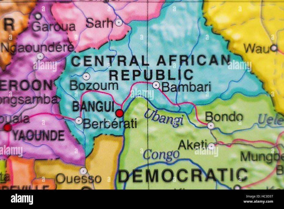 Photo Of A Map Of Central African Republic And The Capital Bangui Stock …, Bangui, Central African Republic, Bangui Car, Bangui Central Africa