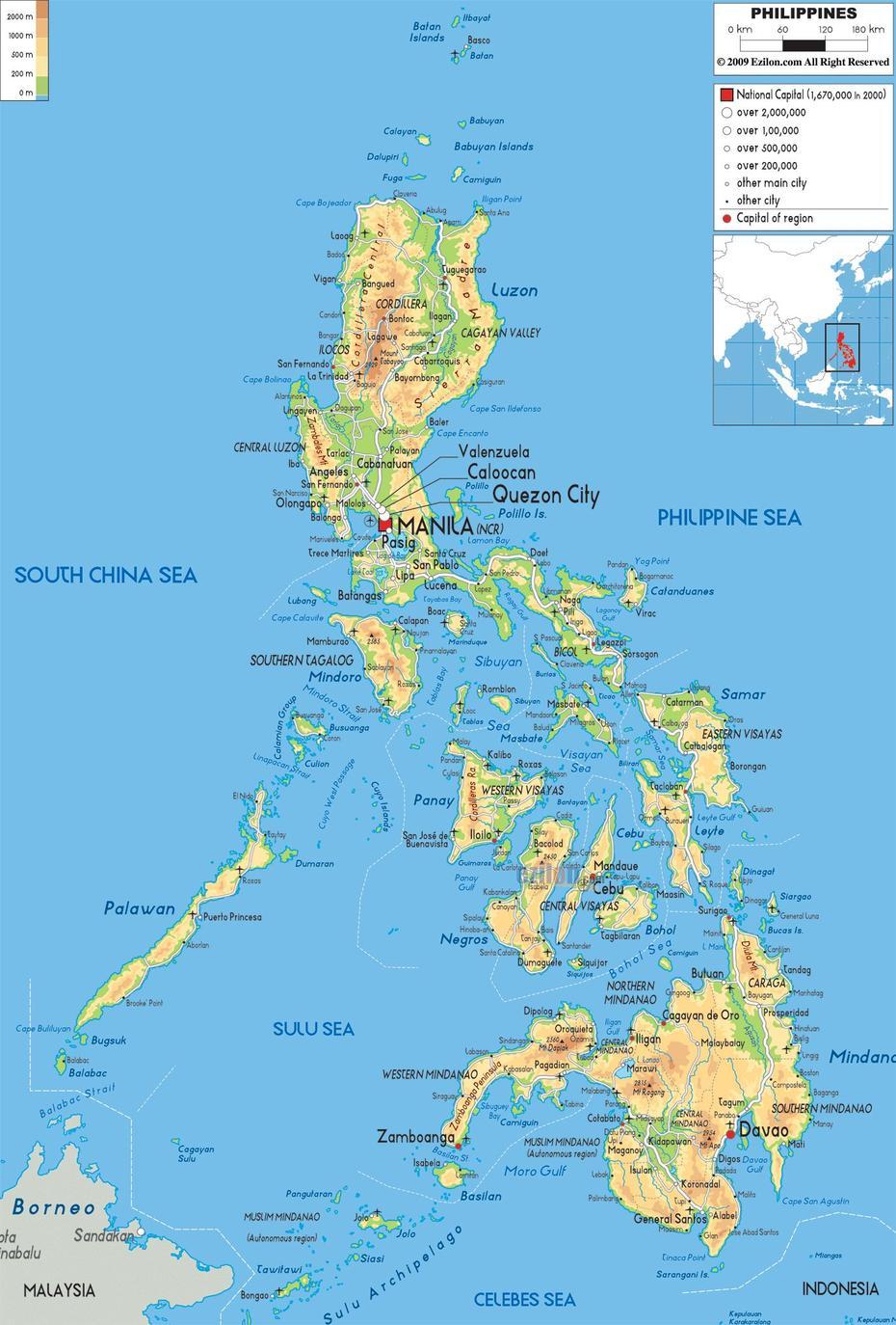 Physical Map Of Philippines – Ezilon Maps, Dagami, Philippines, Eastern Visayas Philippines, Chess Board  Images