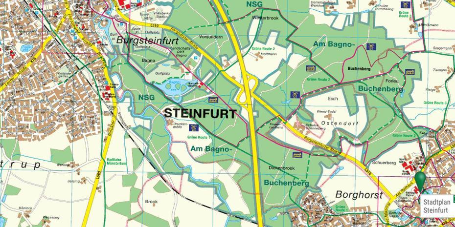 Plattegrond – Steinfurt Marketing + Touristik, Steinfurt, Germany, Göttingen Germany, Tubingen Germany