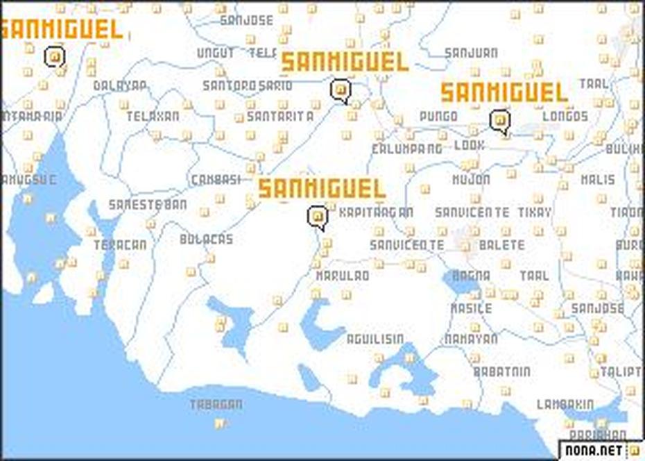 San Miguel (Philippines) Map – Nona, San Miguel, Philippines, Tarlac City, Leyte Philippines